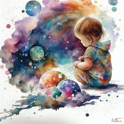 Astro Baby - Astro Cruise by Ben Heine art print