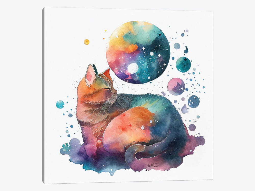 Lonely Cat - Astro Cruise by Ben Heine 1-piece Art Print