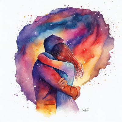 Lovers - Astro Cruise by Ben Heine art print