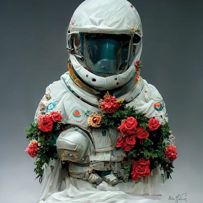 The Last Flowers - Astro Cruise by Ben Heine art print