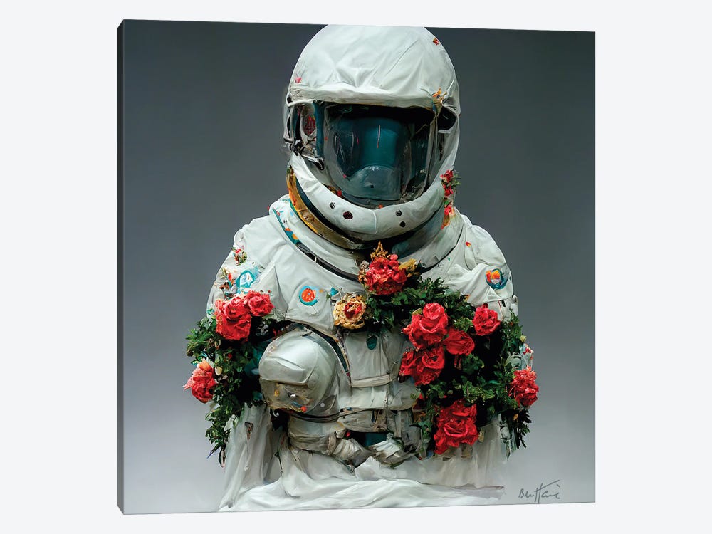 The Last Flowers - Astro Cruise by Ben Heine 1-piece Canvas Art