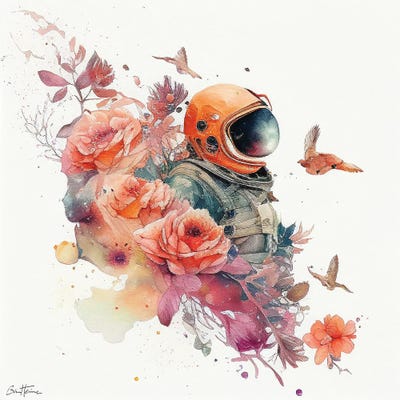 Flowerstronaut - Astro Cruise by Ben Heine art print