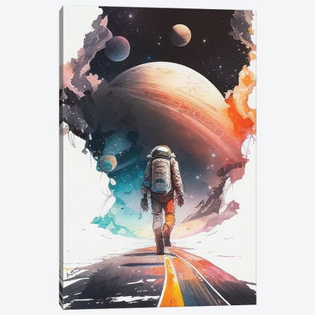 Mars - Astro Cruise Canvas Print #BHE422} by Ben Heine Canvas Print