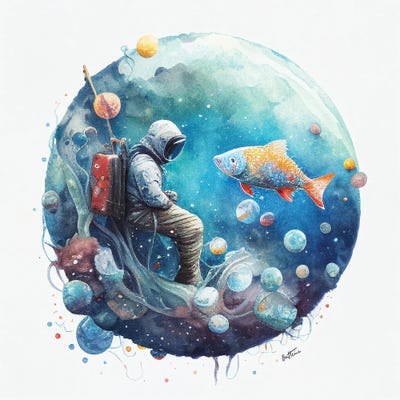 Species - Astro Cruise by Ben Heine art print