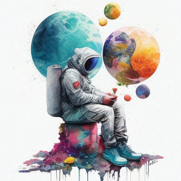 Glitch Effect: Waiting - Astro Cruise by Ben Heine