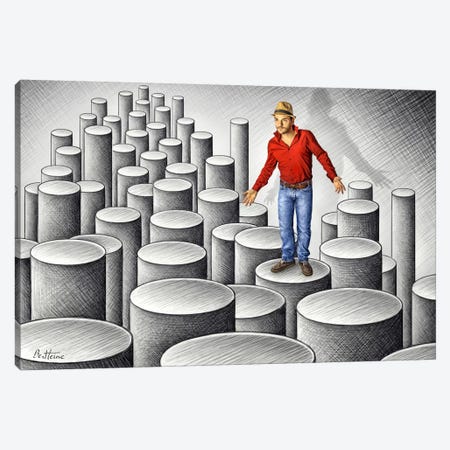 Pencil vs. Camera - 75 - Cylinders Canvas Print #BHE56} by Ben Heine Canvas Print