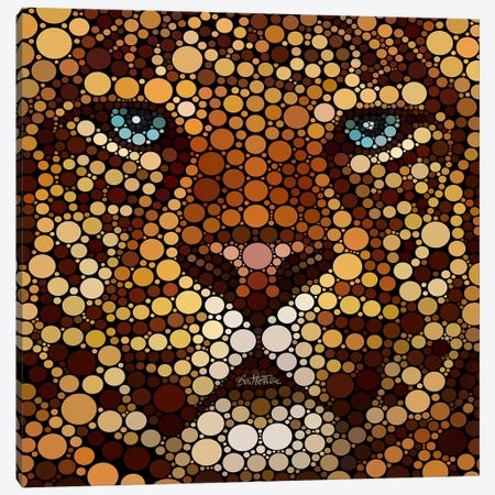 Leopard Canvas Print #BHE5} by Ben Heine Canvas Artwork