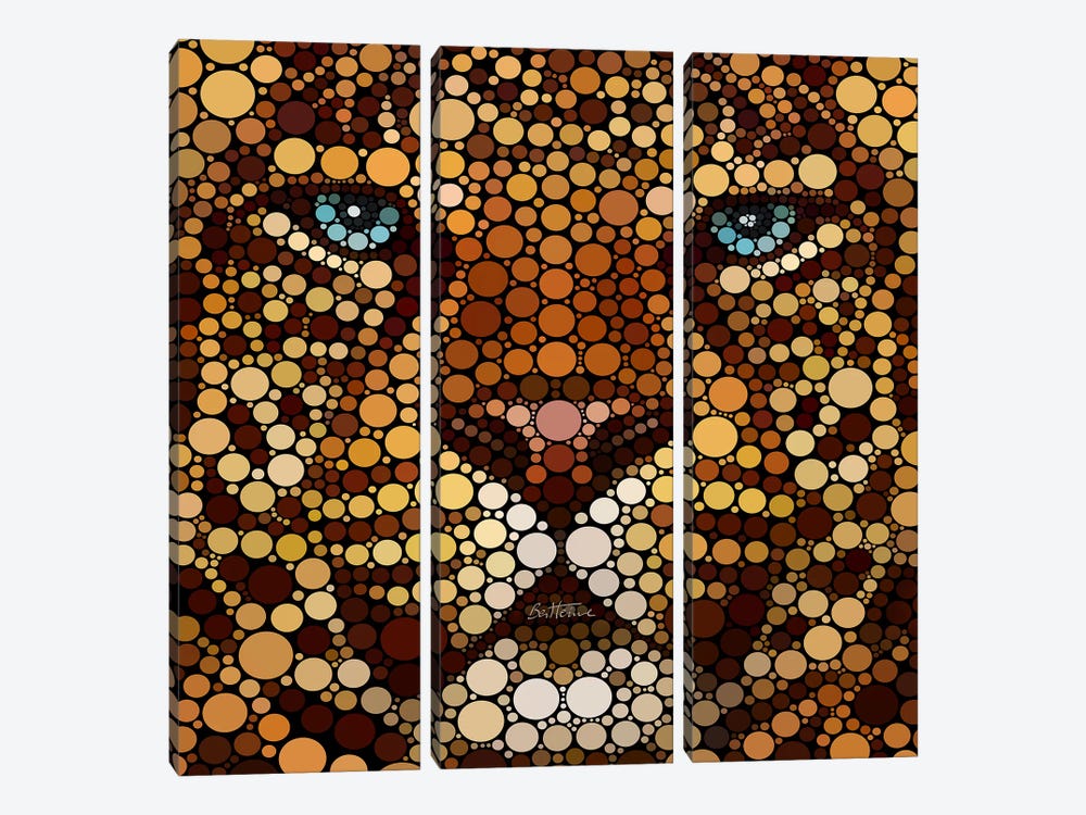Leopard by Ben Heine 3-piece Canvas Artwork
