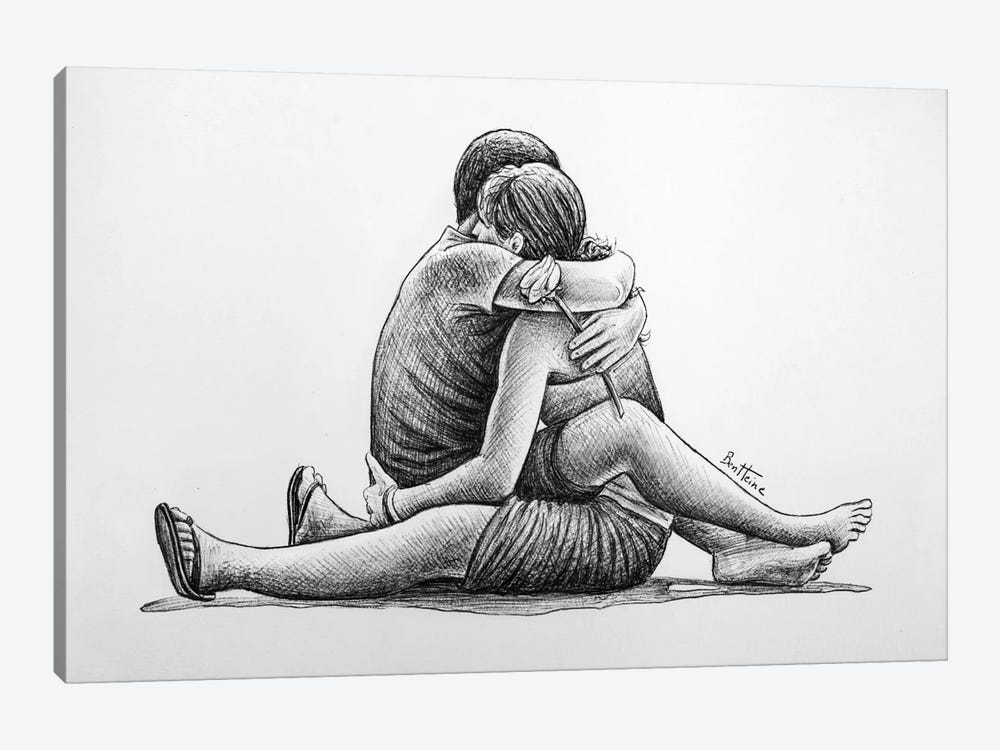 Hug by Ben Heine 1-piece Canvas Wall Art