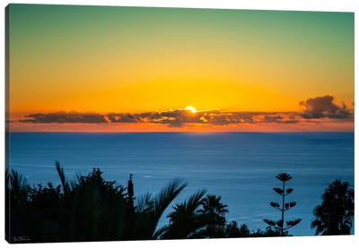 Sunset Tenerife Canvas Art Print - Cloudy Sunset Art