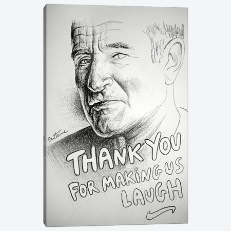 Robin Williams (RIP) Canvas Print #BHE69} by Ben Heine Canvas Print