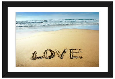 Love Paper Art Print - Beach Art