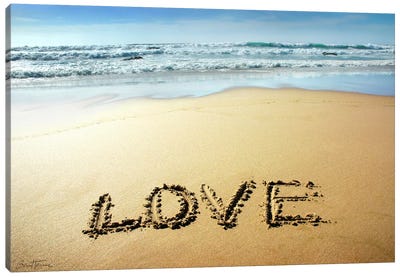 Love Canvas Art Print - Sandy Beach Art