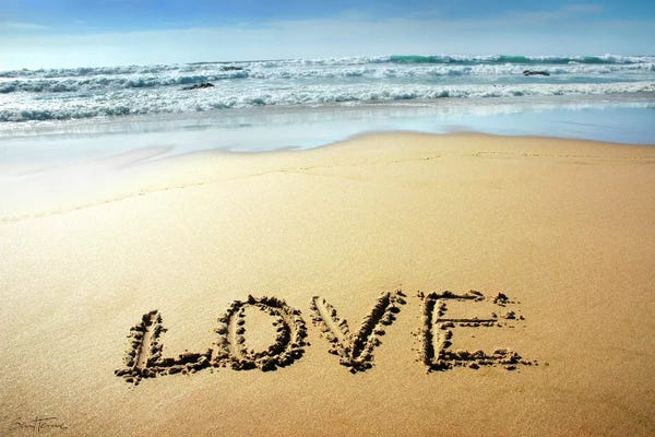 Large Coastal Art - Canvas Prints: Love by Ben Heine