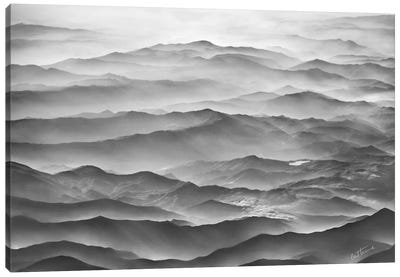 Ocean Mountains Canvas Art Print - Coastal & Ocean Abstracts