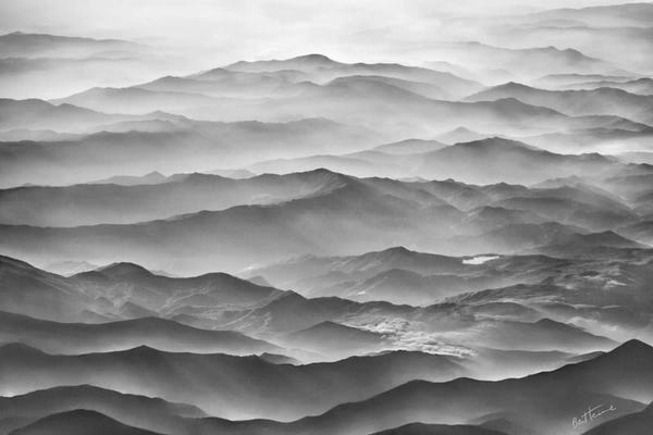 Black & White Decorative Art: Ocean Mountains by Ben Heine