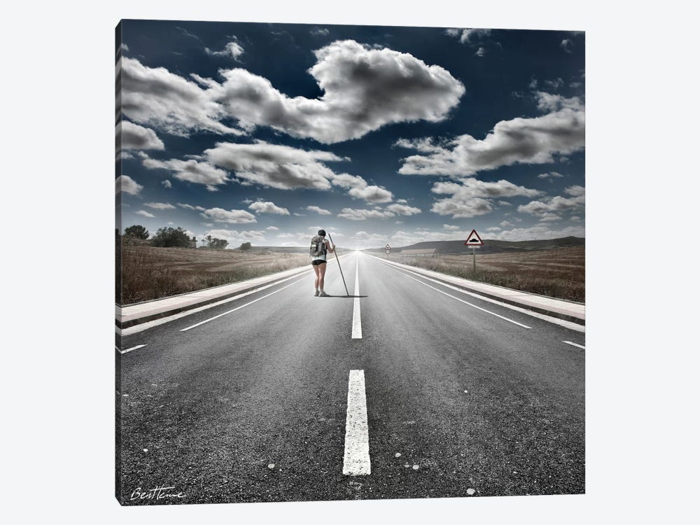The Road Never Ends by Ben Heine 1-piece Canvas Art