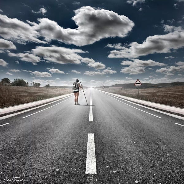 Ben Heine: The Road Never Ends by Ben Heine