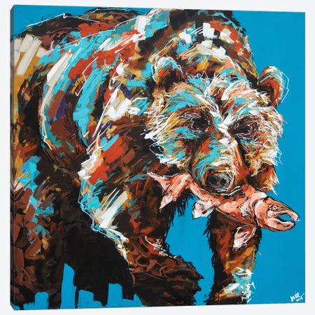 Warren The Bear Canvas Print #BHM10} by Bria Hammock Canvas Art