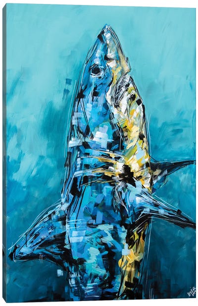 Bruce The Shark Canvas Art Print - Bria Hammock
