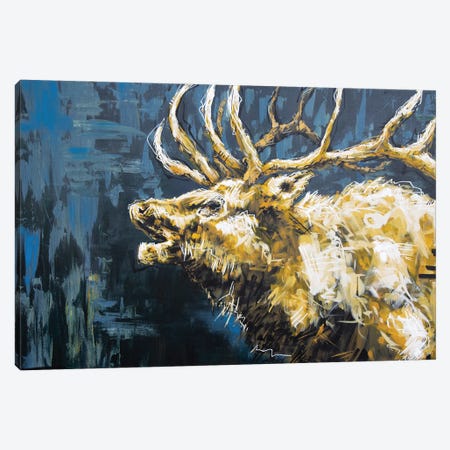 Walter The Elk Canvas Print #BHM15} by Bria Hammock Canvas Print