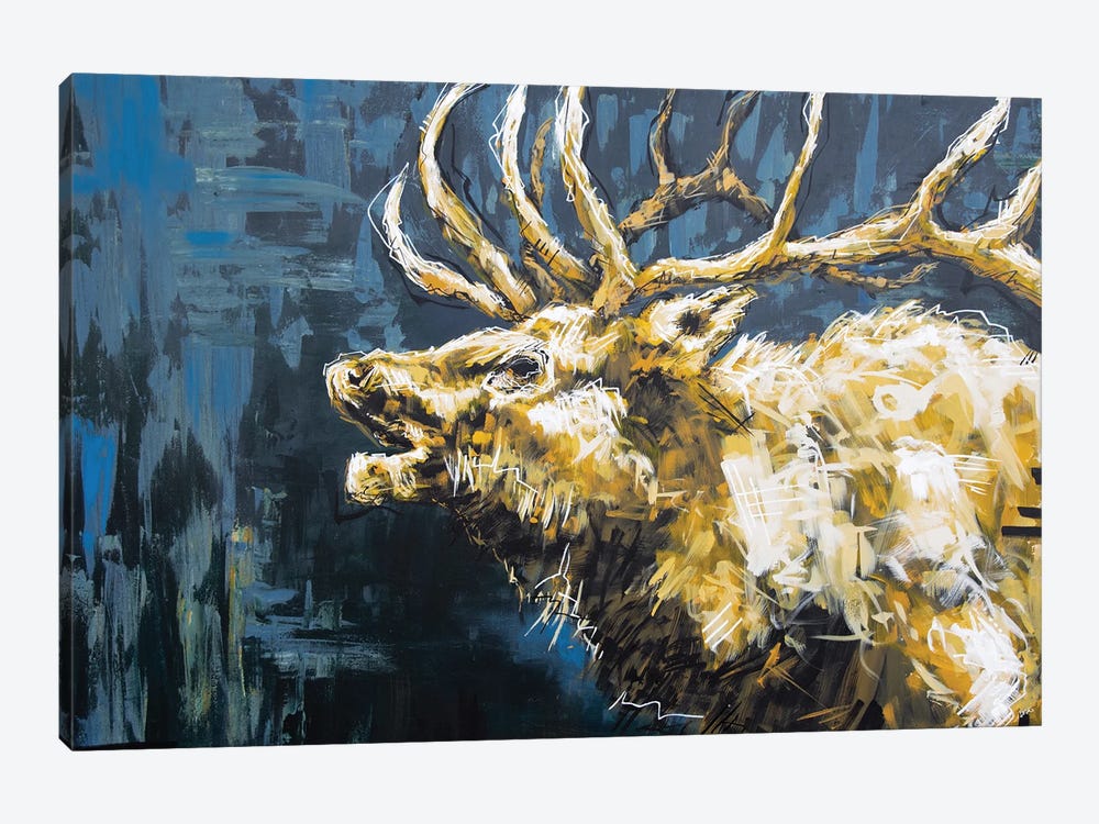 Walter The Elk by Bria Hammock 1-piece Canvas Artwork