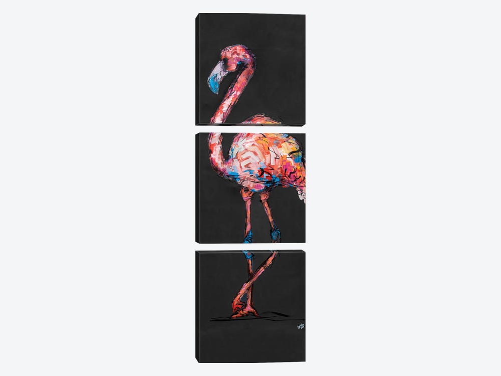 Flossie The Flamingo by Bria Hammock 3-piece Canvas Art