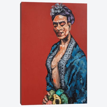 Frida Kahlo Canvas Print #BHM21} by Bria Hammock Canvas Art Print