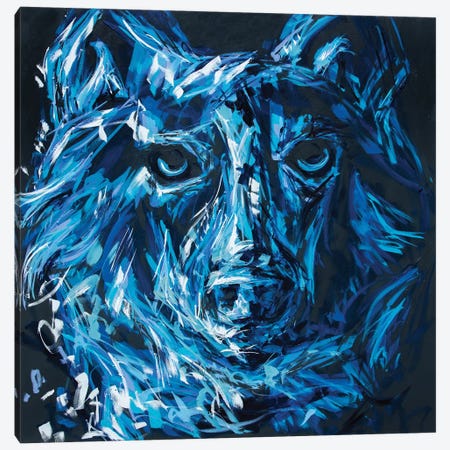 John The Wolf Canvas Print #BHM24} by Bria Hammock Canvas Art