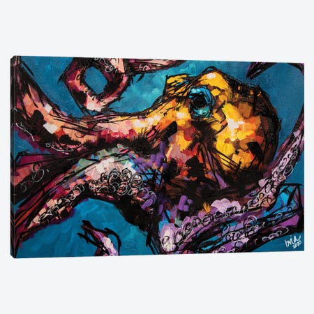 Milicent The Octopus Canvas Print #BHM30} by Bria Hammock Canvas Wall Art