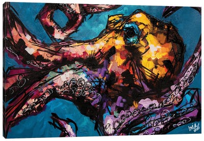 Milicent The Octopus Canvas Art Print - Bria Hammock