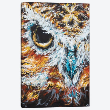 Misty The Owl Canvas Print #BHM31} by Bria Hammock Canvas Artwork