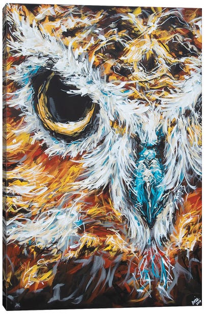 Misty The Owl Canvas Art Print - Bria Hammock