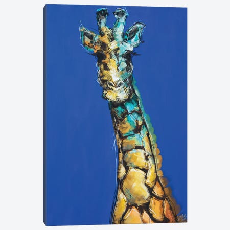 Phil The Giraffe Canvas Print #BHM32} by Bria Hammock Canvas Wall Art