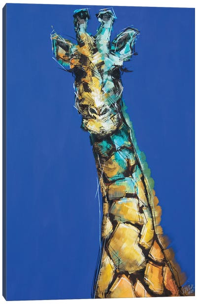 Phil The Giraffe Canvas Art Print - Bria Hammock