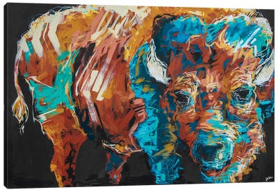 Arthur The Bison Canvas Art Print - Bria Hammock