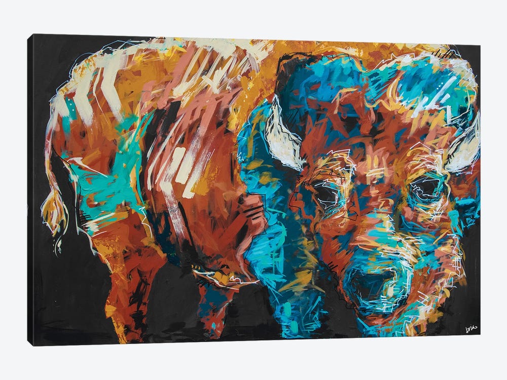 Arthur The Bison by Bria Hammock 1-piece Canvas Art