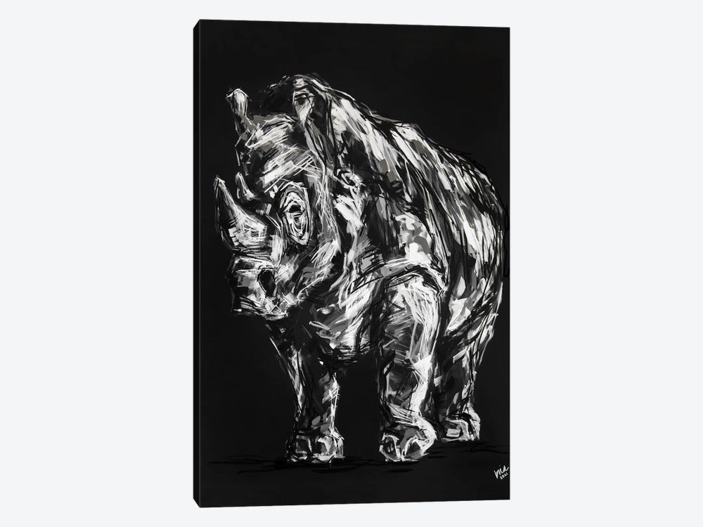 Reginald The Rhino by Bria Hammock 1-piece Art Print