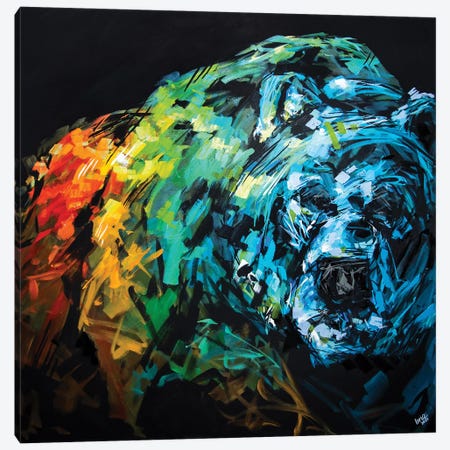 Sam The Bear Canvas Print #BHM37} by Bria Hammock Canvas Art Print
