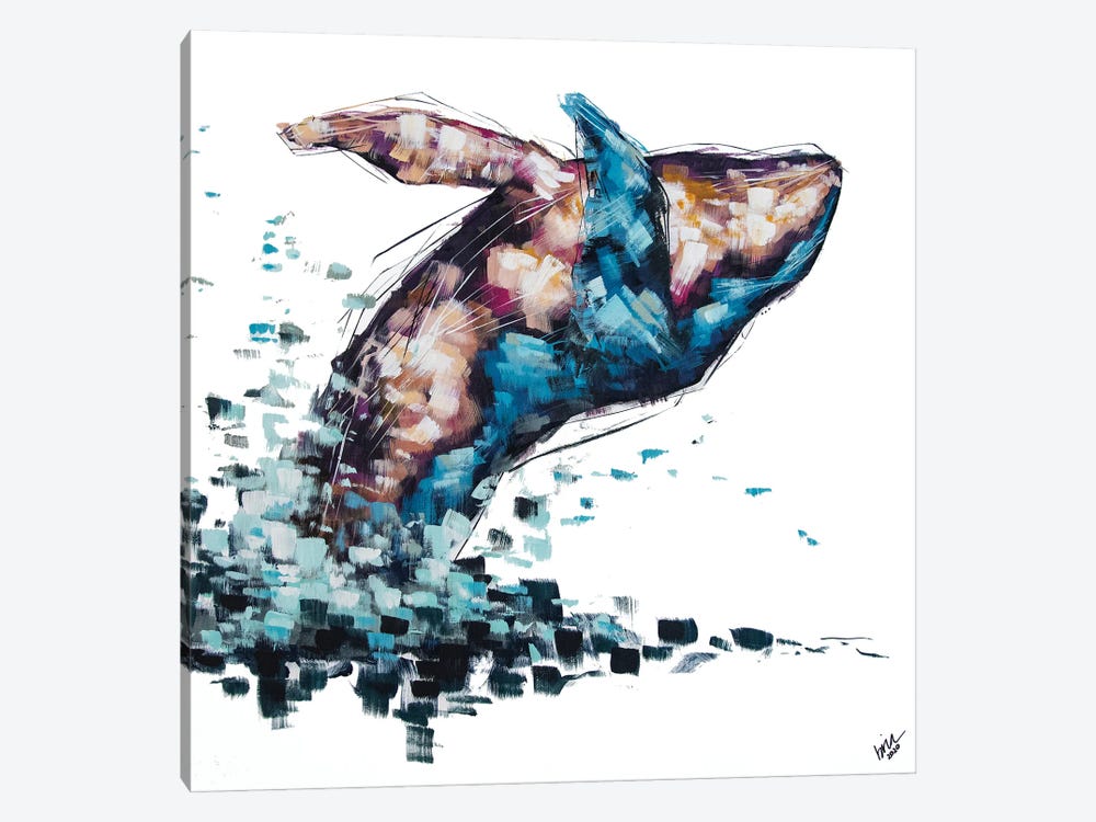 Violet The Humpback by Bria Hammock 1-piece Canvas Wall Art