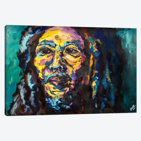 Bob Marley Canvas Print #BHM47} by Bria Hammock Canvas Wall Art