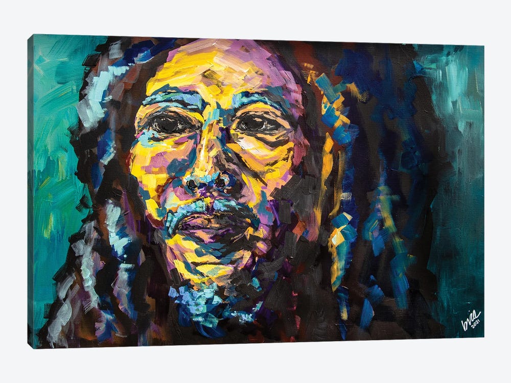 Bob Marley by Bria Hammock 1-piece Canvas Print