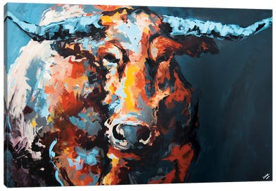 Steve The Longhorn Canvas Art Print - Bria Hammock