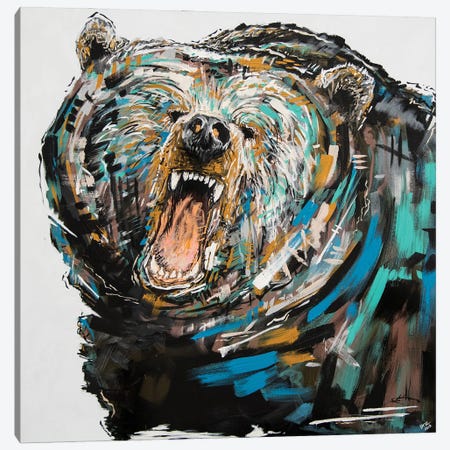 Phillip The Bear Canvas Print #BHM6} by Bria Hammock Canvas Artwork