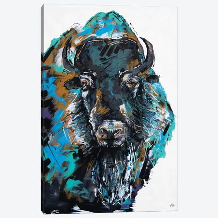 Fiona The Bison Canvas Print #BHM7} by Bria Hammock Canvas Wall Art