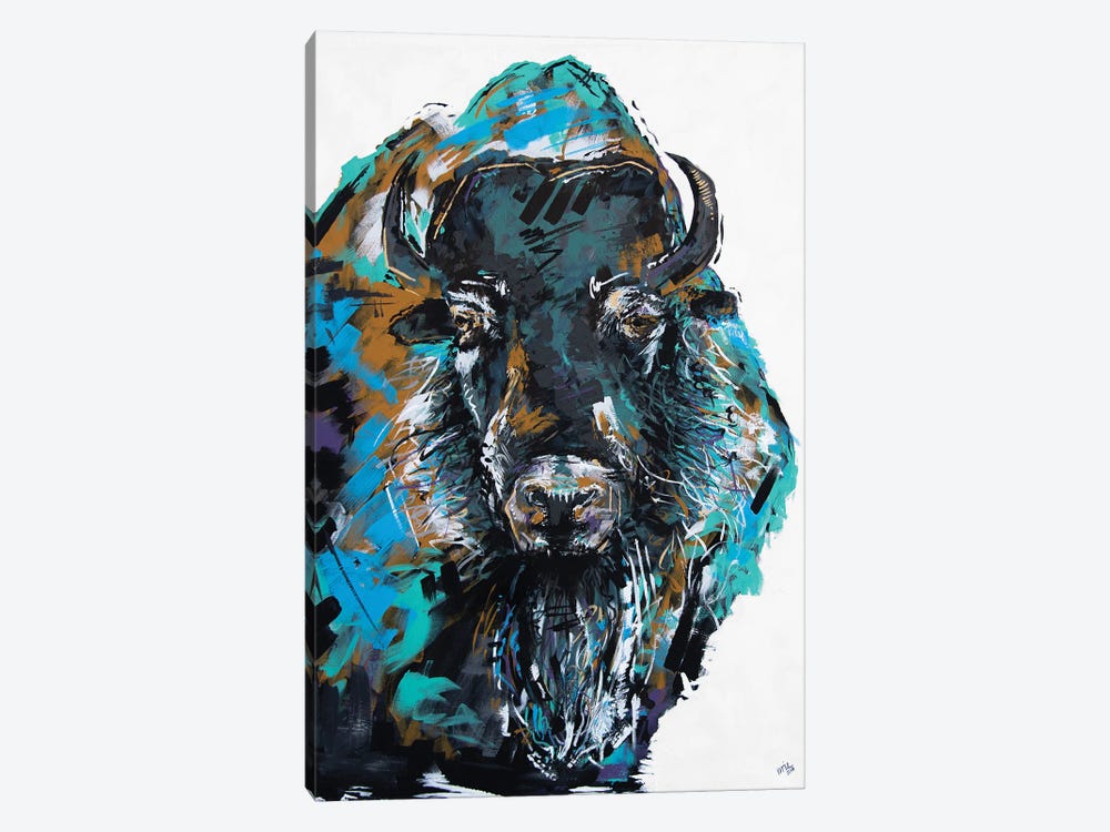 Fiona The Bison by Bria Hammock 1-piece Canvas Art