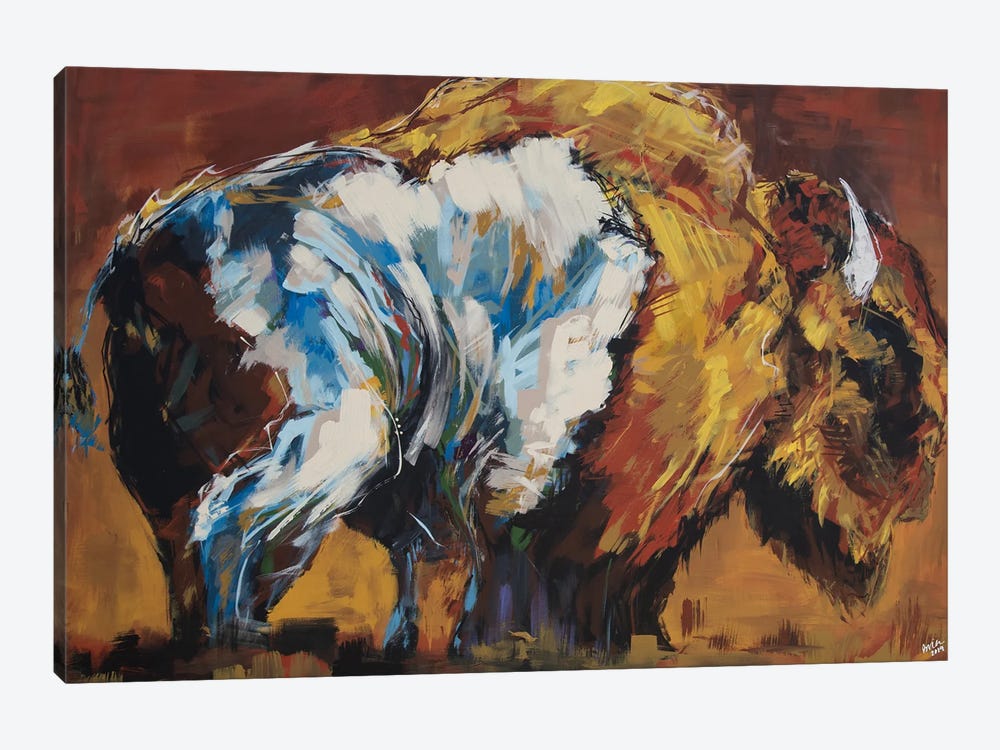 Wilson The Bison by Bria Hammock 1-piece Canvas Art