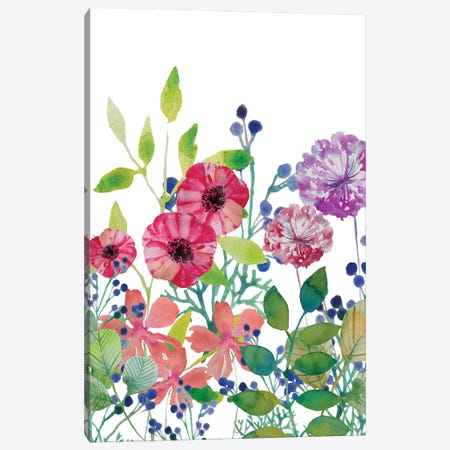 Flowers V Canvas Print #BHS10} by Boho Hue Studio Canvas Artwork