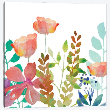 Flowers Canvas Print #BHS26} by Boho Hue Studio Canvas Art