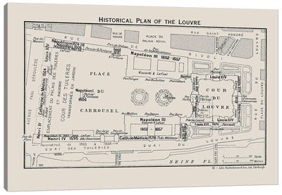 Louvre Museum Floorplan Canvas Art Print - Bibliotography